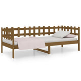 Lit de jour sans matelas marron miel 90x190 cm bois pin massif