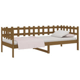 Lit de jour sans matelas marron miel 90x190 cm bois pin massif