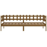 Lit de jour sans matelas marron miel 90x190 cm bois pin massif