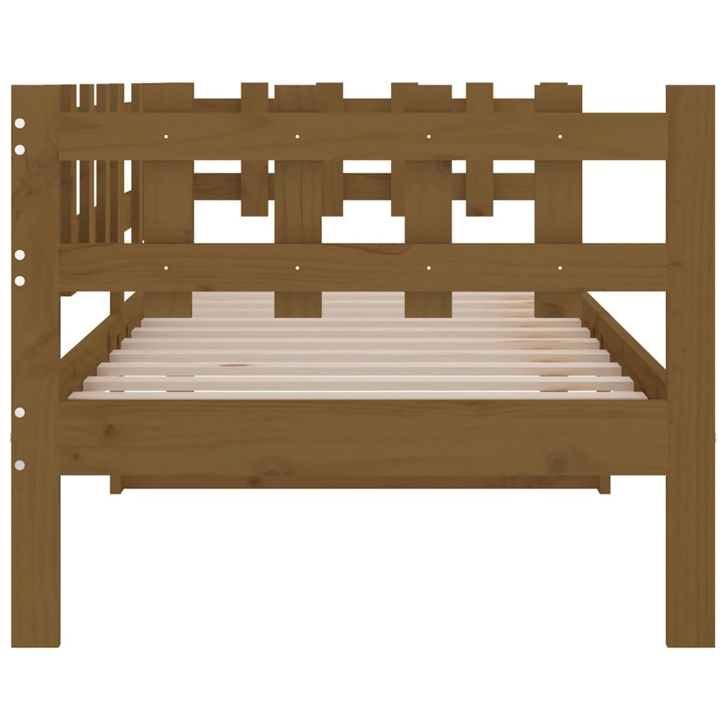 Lit de jour sans matelas marron miel 90x190 cm bois pin massif