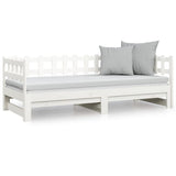 Sliding bed without mattress white 2x(80x200)cm