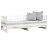 Sliding bed without mattress white 2x(80x200)cm