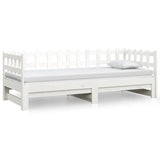 Sliding bed without mattress white 2x(80x200)cm