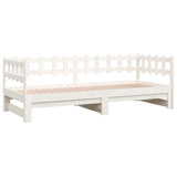 Sliding bed without mattress white 2x(80x200)cm