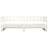 Sliding bed without mattress white 2x(80x200)cm