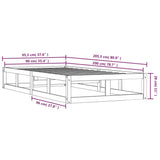 Bed frame without mattress 90x200 cm solid wood