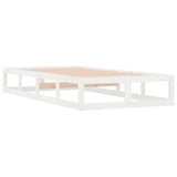 Cadre de lit sans matelas blanc 90x200 cm bois massif