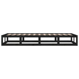 Bed frame without mattress black 90x200 cm solid wood