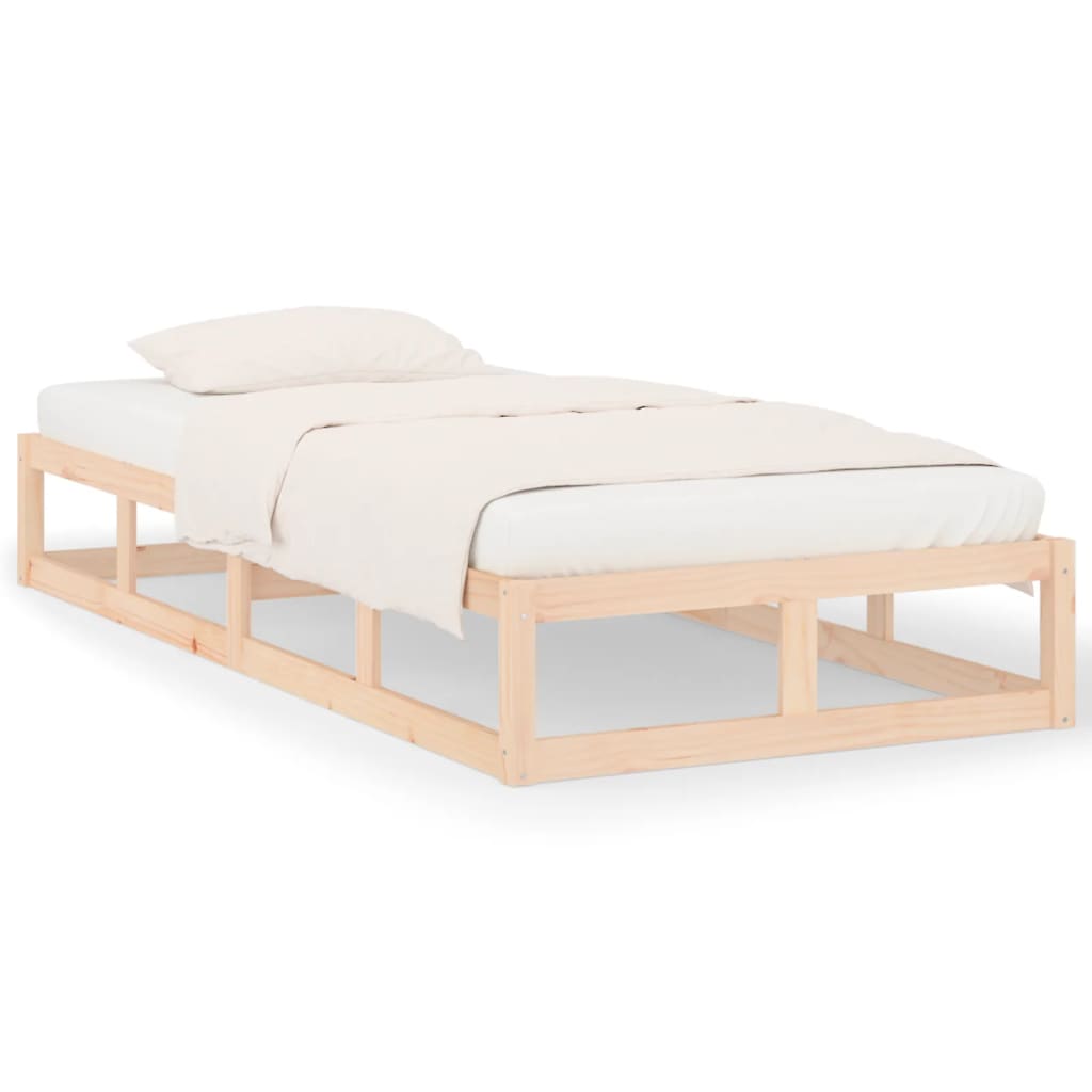 Bed frame without mattress 100x200 cm solid wood