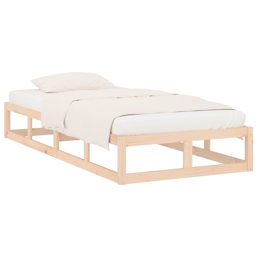 Bed frame without mattress 100x200 cm solid wood