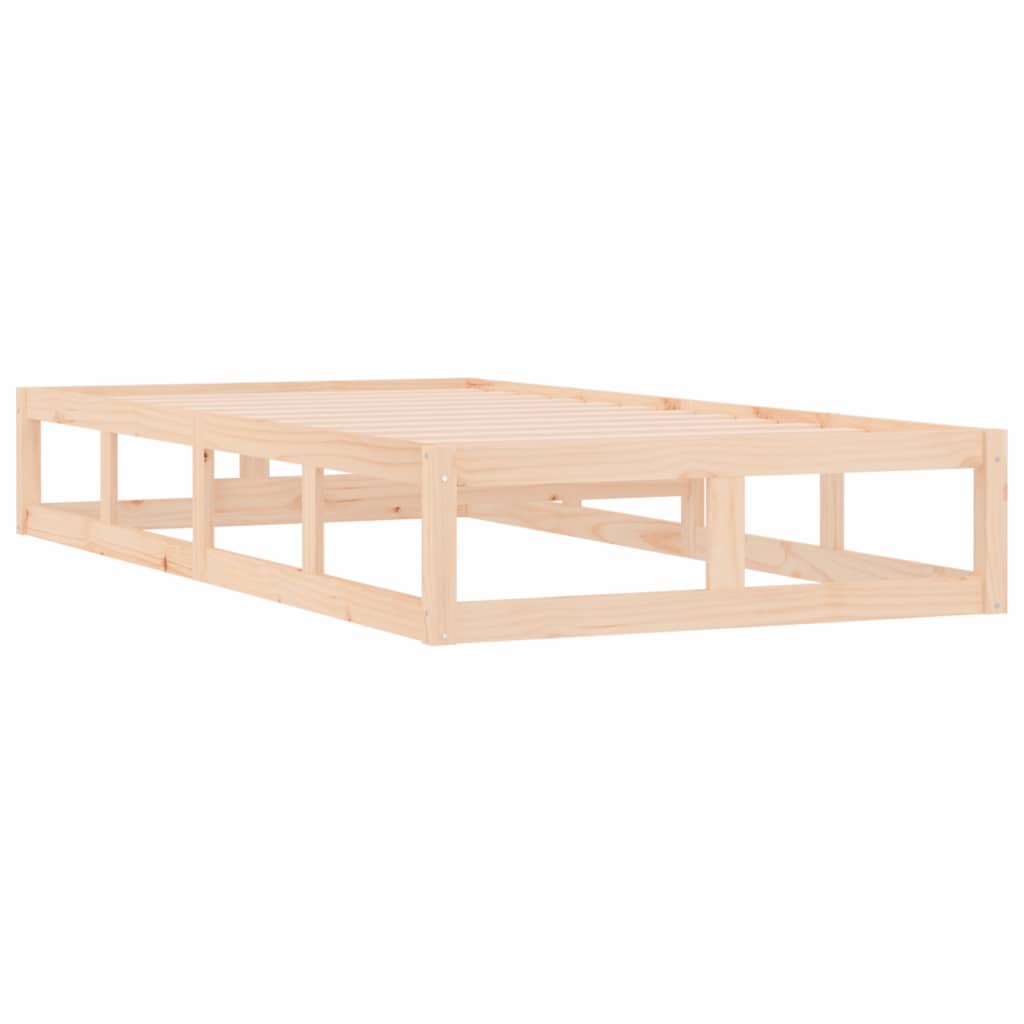 Bed frame without mattress 100x200 cm solid wood