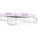 Bed frame without mattress 100x200 cm solid wood