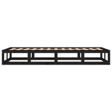 Cadre de lit sans matelas noir 100x200 cm bois massif