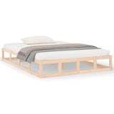 Cadre de lit sans matelas 120x200 cm bois massif