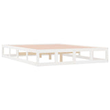 Cadre de lit sans matelas blanc 120x200 cm bois massif