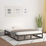 Cadre de lit sans matelas gris 120x200 cm bois massif