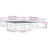 Bettgestell ohne Matratze honigbraun 120x200 cm Massivholz