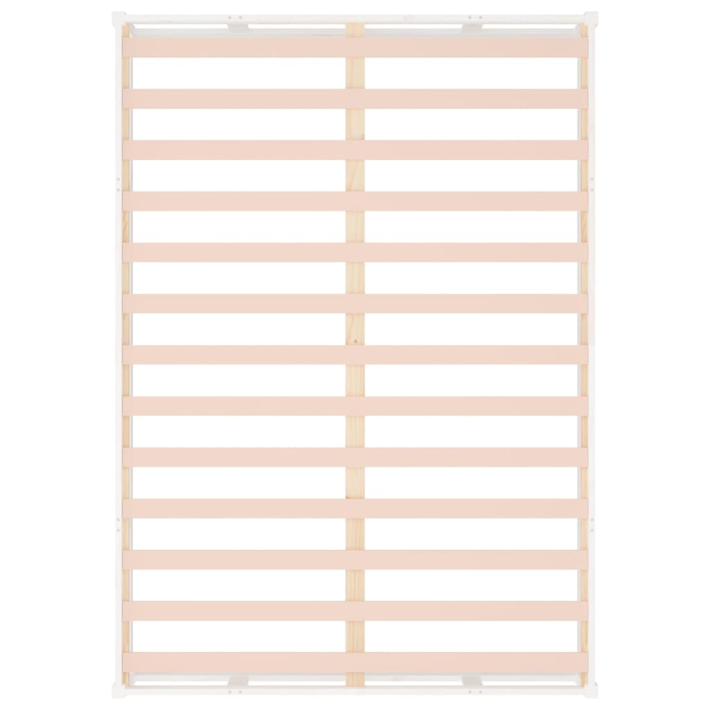 Cadre de lit sans matelas blanc 140x200 cm bois massif