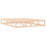 Bed frame without mattress 150x200 cm solid wood