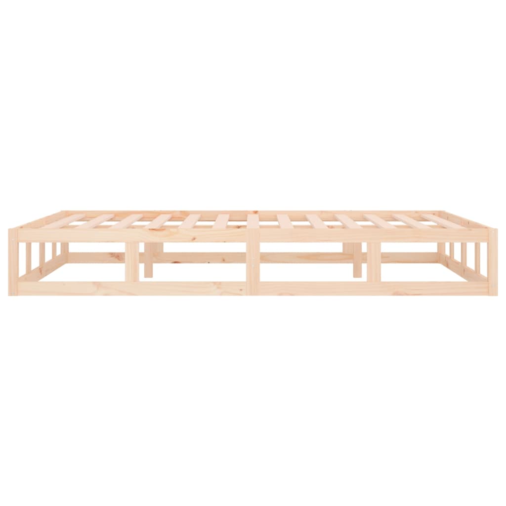 Bed frame without mattress 150x200 cm solid wood