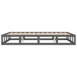 Bed frame without mattress gray 150x200 cm solid wood