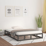 Bed frame without mattress gray 150x200 cm solid wood