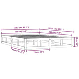 Bettgestell ohne Matratze honigbraun 150x200 cm Massivholz