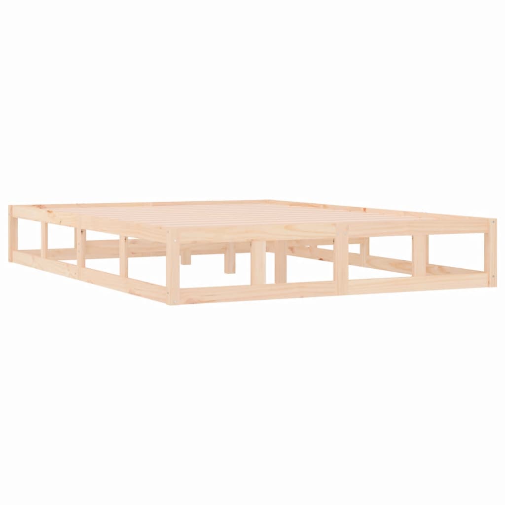 Bed frame without mattress 160x200 cm solid wood