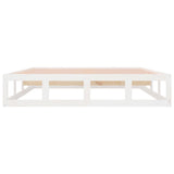 Bed frame without mattress white 180x200 cm solid wood