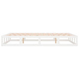 Bed frame without mattress white 180x200 cm solid wood