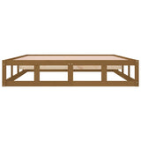 Bed frame without mattress honey brown 200x200 cm solid wood