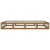 Bed frame without mattress honey brown 200x200 cm solid wood