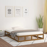 Bed frame without mattress honey brown 200x200 cm solid wood