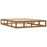 Bed frame without mattress honey brown 120x190 cm solid wood