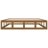 Bed frame without mattress honey brown 120x190 cm solid wood