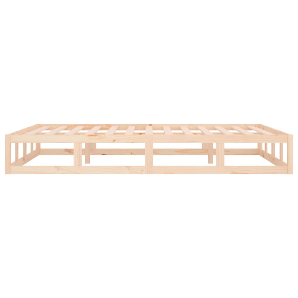 Bed frame without mattress 140x190 cm solid wood