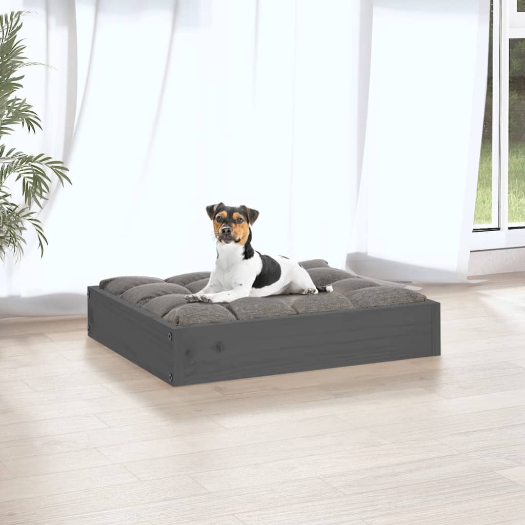 Dog bed Grey 51.5x44x9 cm Solid pine wood