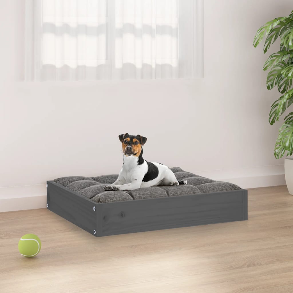 Dog bed Grey 51.5x44x9 cm Solid pine wood