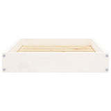 Lit pour chien Blanc 61,5x49x9 cm Bois de pin solide