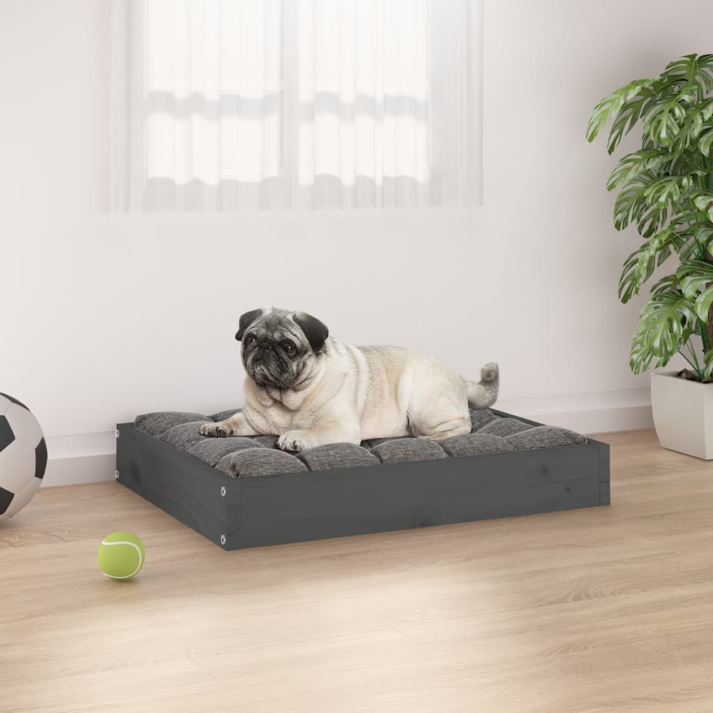 Dog bed Grey 61.5x49x9 cm Solid pine wood