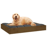 Dog bed Honey brown 71.5x54x9 cm Solid pine wood