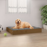 Dog bed Honey brown 71.5x54x9 cm Solid pine wood