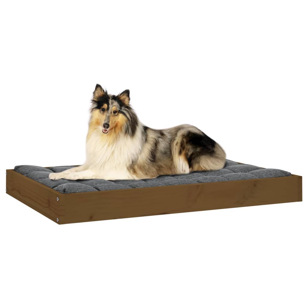 Dog bed Honey brown 91.5x64x9 cm Solid pine wood