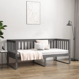 Day bed without mattress gray 90x190 cm solid pine wood