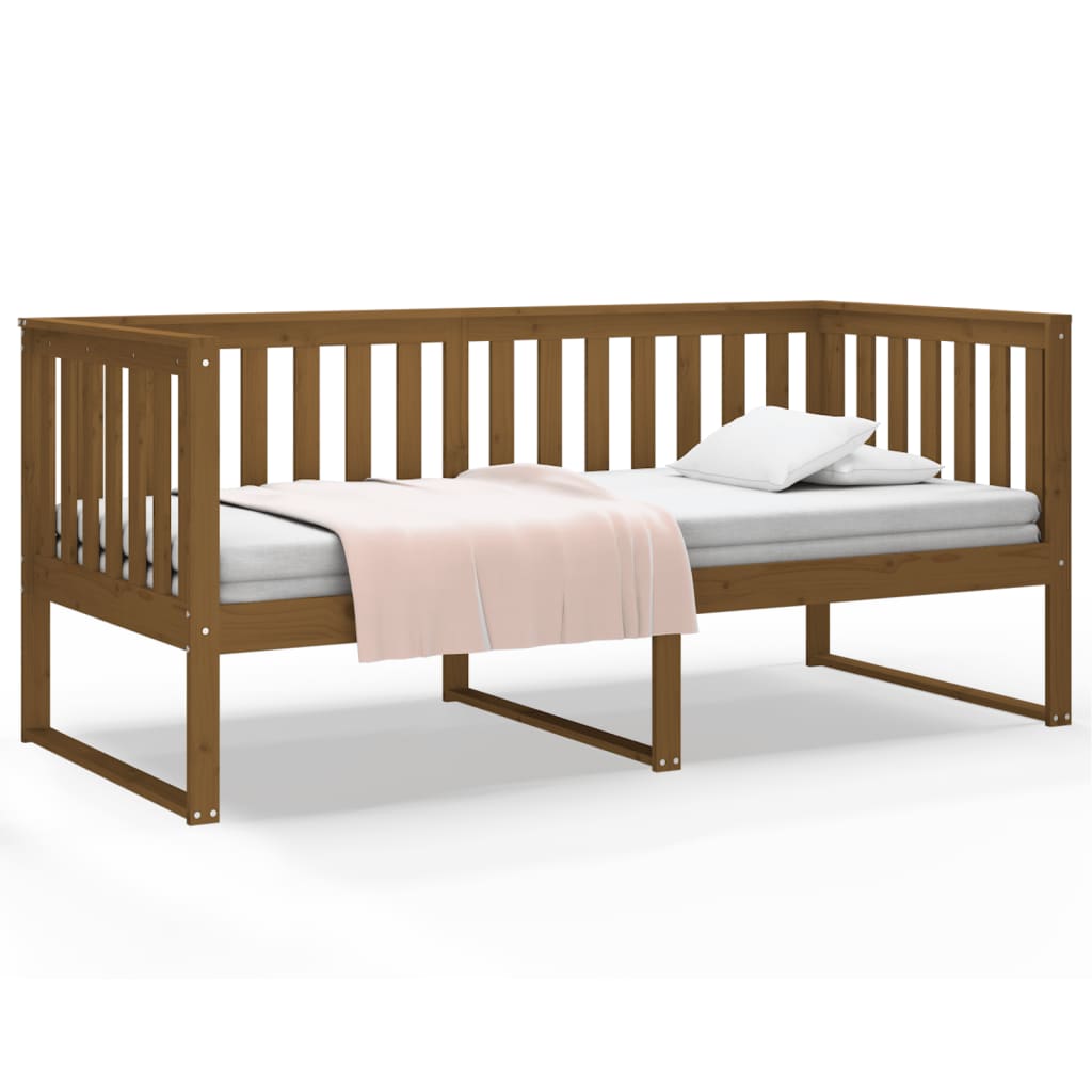 Day bed without mattress honey brown 90x190 cm solid pine wood