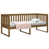 Day bed without mattress honey brown 100x200 cm solid pine wood