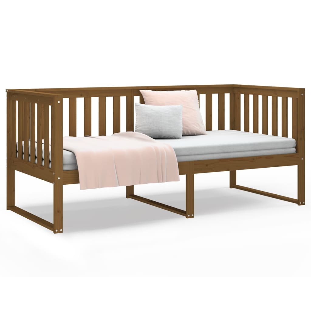 Day bed without mattress honey brown 100x200 cm solid pine wood