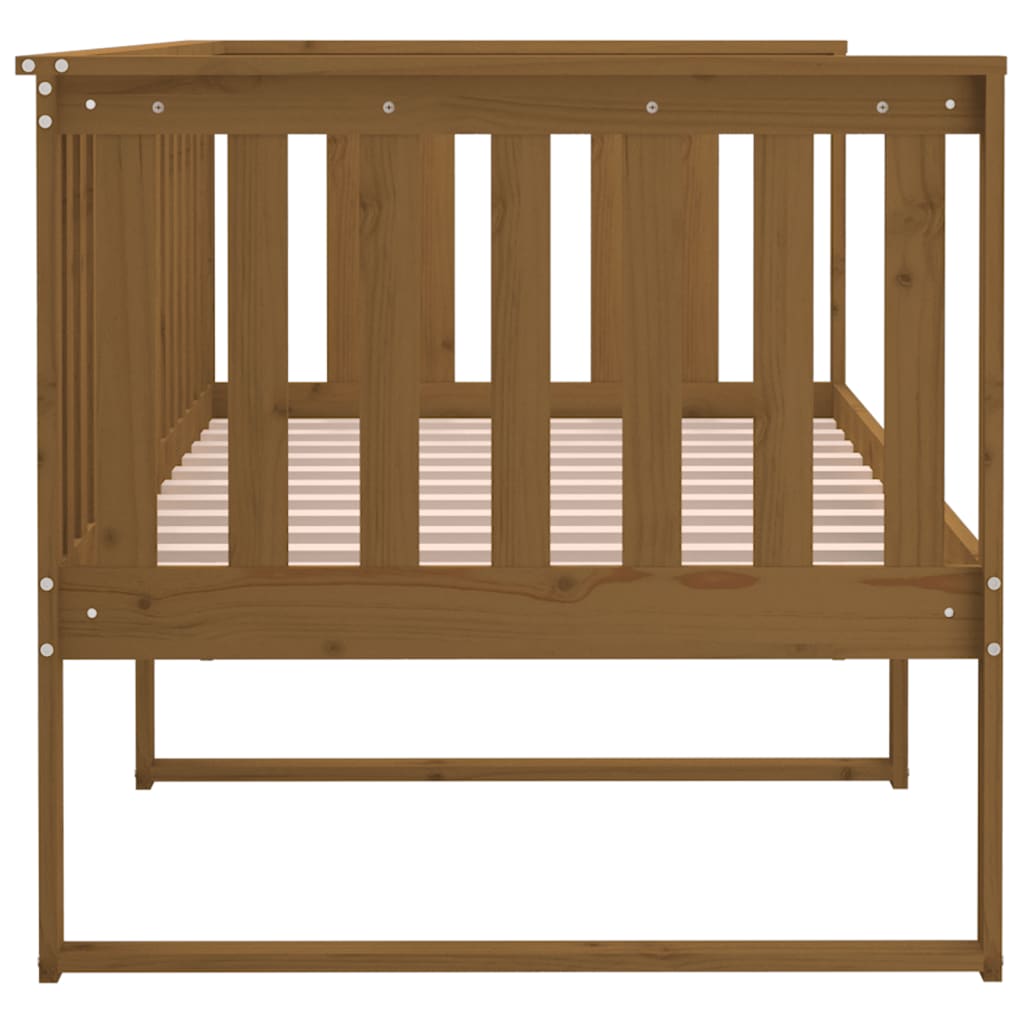 Day bed without mattress honey brown 100x200 cm solid pine wood