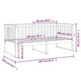 Day bed without mattress honey brown 100x200 cm solid pine wood