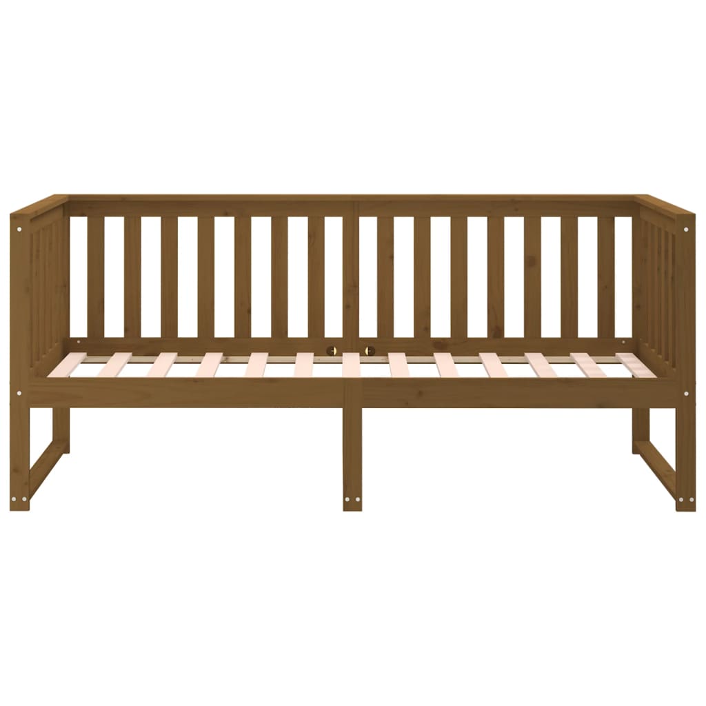 Honey brown day bed without mattress 75x190 cm solid pine wood